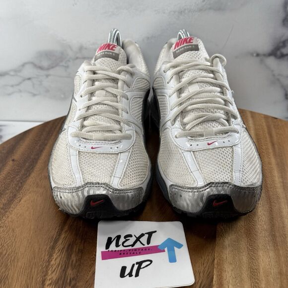 Women’s 8.5-Nike Reax Run 5 Athletic Shoes White Silver Metallic 407987-116 - Picture 2 of 9